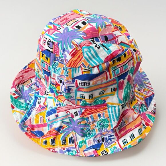 VTG Ken Done Art And Design Bucket Hat Deadstock Bright Colors NWT One Size - Picture 2 of 6